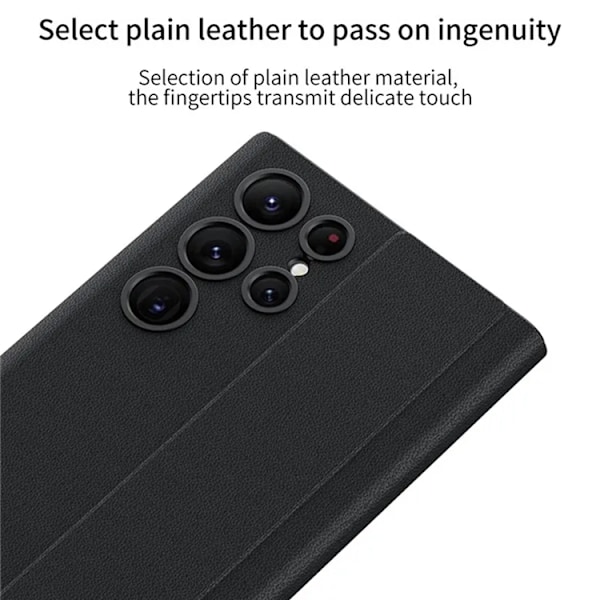GKK Galaxy S23 Ultra Mobilfodral Magnetic PU-Läder - Röd