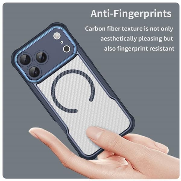 Mobilskal till iPhone 17 Pro MagSafe Carbon Fiber - Blå Blå