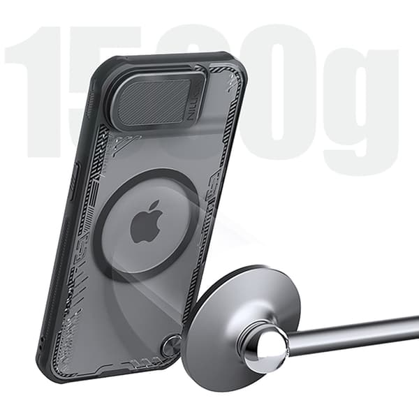 Nillkin Telefontaske til iPhone 16e MagSafe Iceblade Prop - Sort Svart