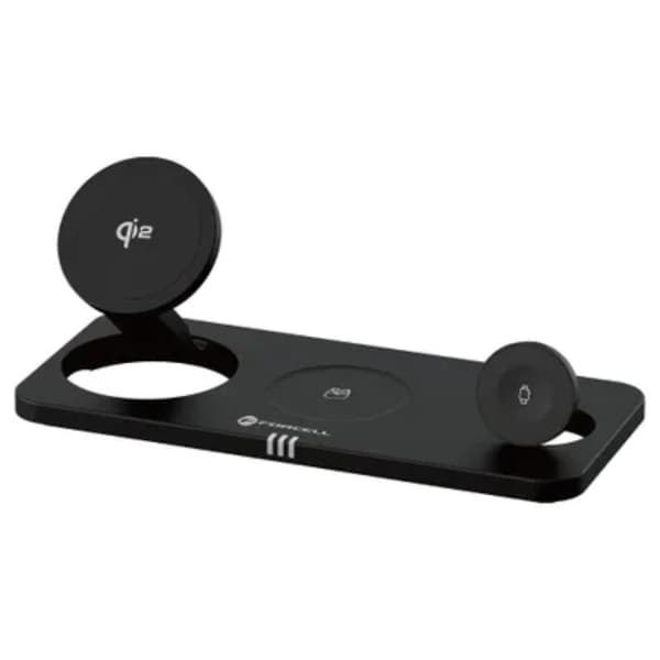 Forcell Trådløs Oplader 3in1 iPhone Apple Watch AirPods - Sort Black