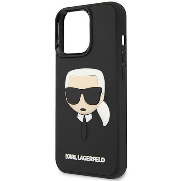 Karl Lagerfeld iPhone 14 Pro Skal 3D Rubber Karl`s Head - Svart Svart