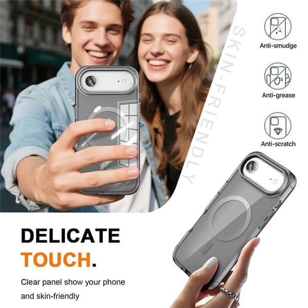 Mobilskal till iPhone Air MagSafe med PET Skärmskydd - Grå Grå