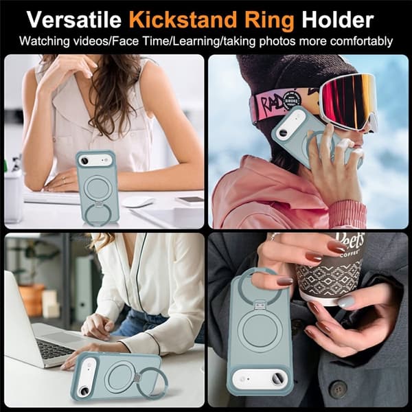Mobilskal till iPhone Air MagSafe TPU+PC Kickstand - Blå Blå
