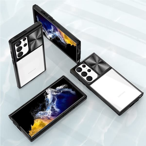 Telefontaske til Galaxy S22 Ultra Camera Slider - Sort Black