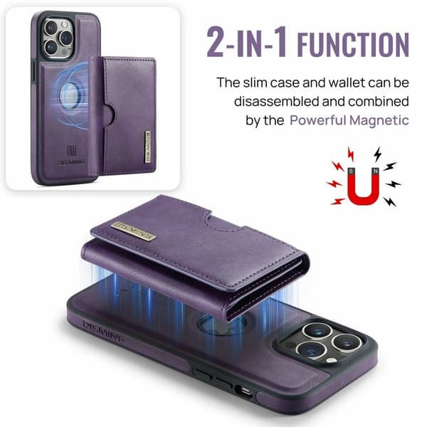 DG.MING M6 Series Mobilskal till iPhone 13 Pro Max Magnetiskt Lila