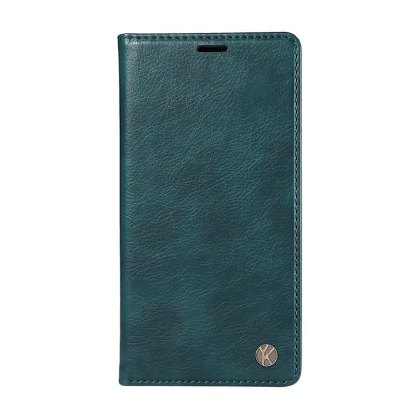 YIKATU OnePlus 15 Plånboksfodral Litchi Closure Konstläder Blå