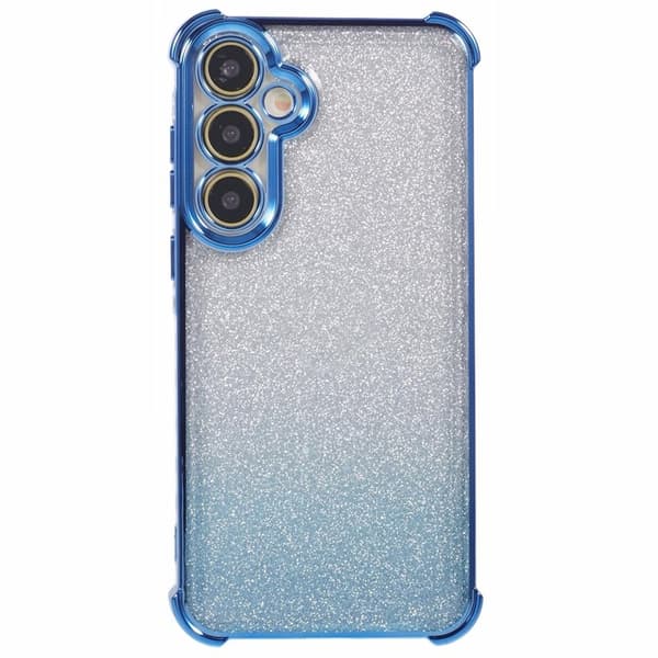 Samsung Galaxy A35 5G Skal TPU Glittrande Gradient Hjärta - Blå