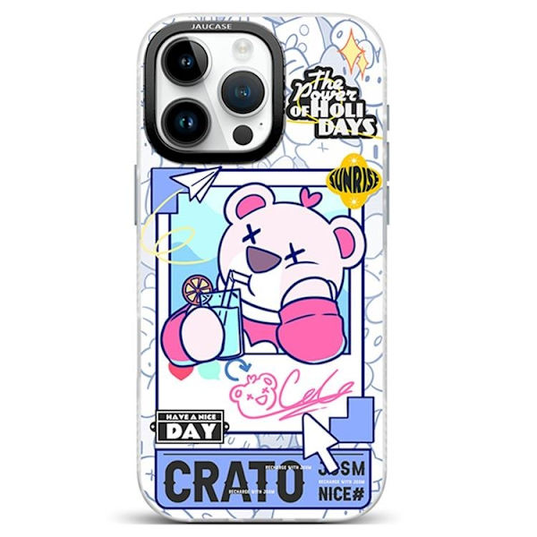 JAUCASE Mobilskal till iPhone 16 Pro MagSafe - Summer Bear Blå