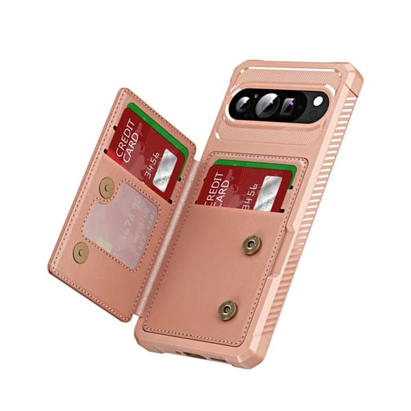 Mobilskal till Google Pixel 10 / Pixel 10 Pro korthållare - roséguld Roséguld