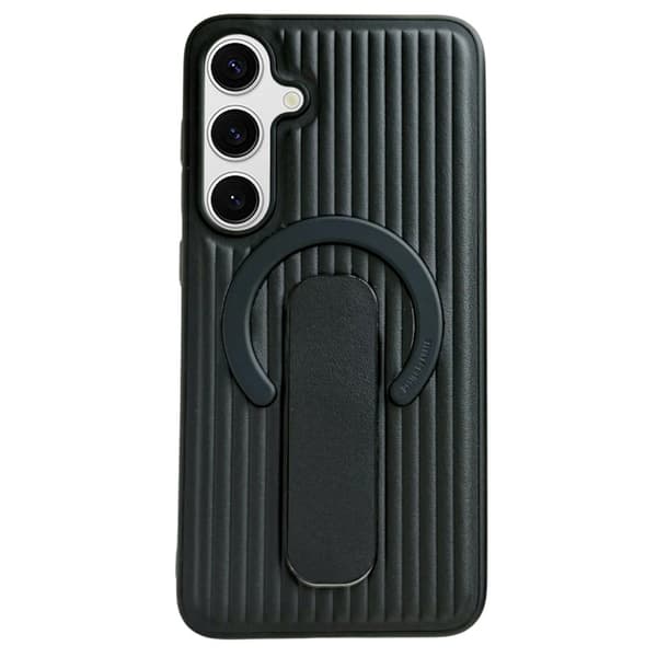 Mobilskal för Samsung Galaxy S26 Plus Magnetiskt Kickstand PU + PC - Svart