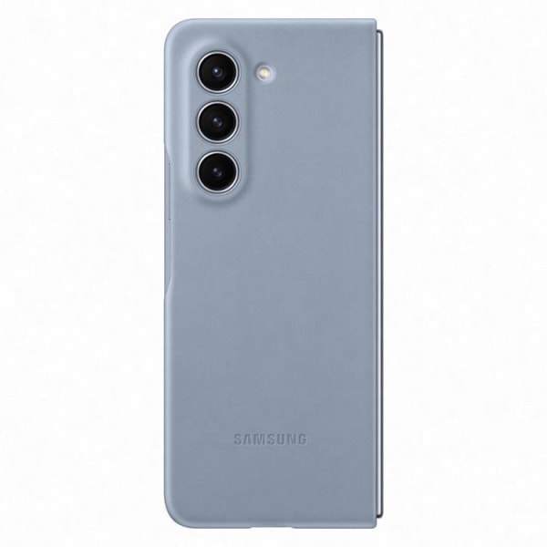 Samsung Galaxy Z Fold 5 matkapuhelimen suojakuori PU-nahkaa - sininen