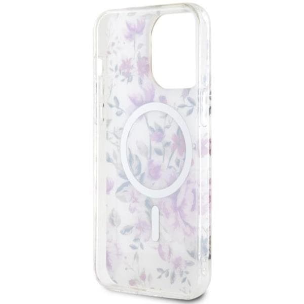 Guess Mobilskal till iPhone 14 Pro MagSafe Flower - Transparent Transparent