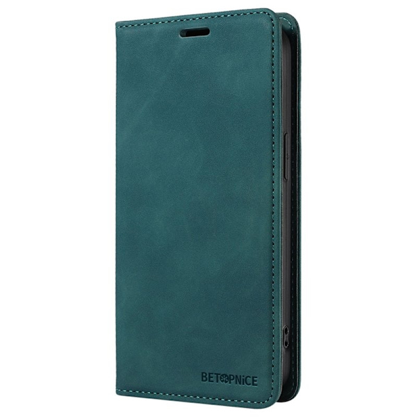 BETOPNICE 003 iPhone 16 Pro Max Plånboksfodral Konstläder - Grön