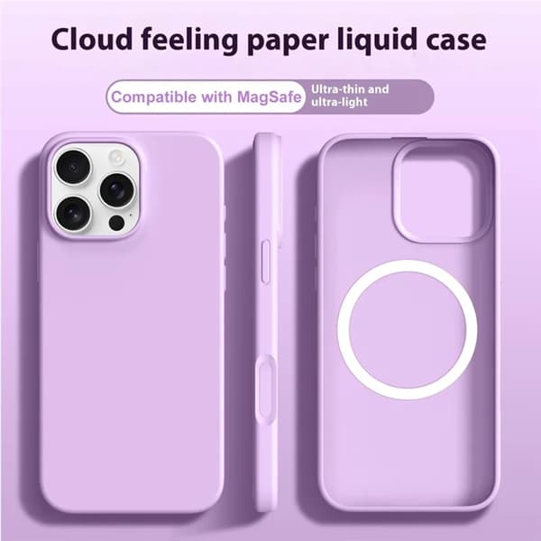 Mobilskal till iPhone 16 Pro MagSafe Ultra Thin Silikon Lila