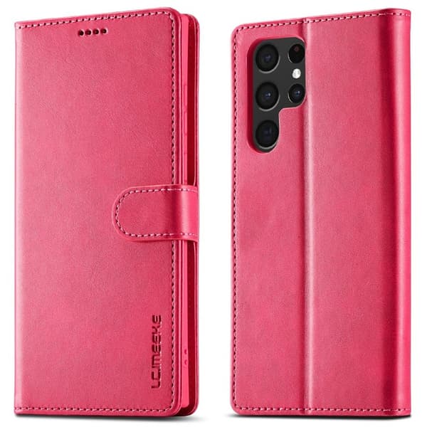 LC.IMEEKE Samsung Galaxy S25 Ultra Plånboksfodral Konstläder - Rosa