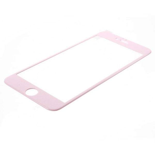 Tempered Glass skärmskydd med rosa kanter till iPhone 6   /   6S