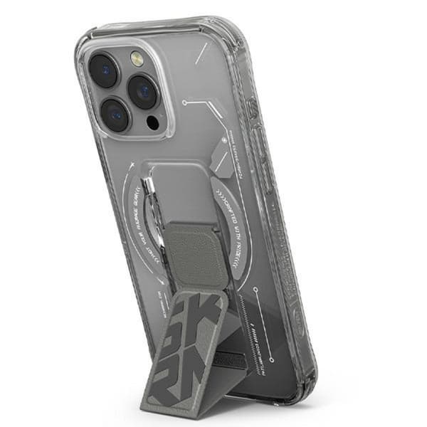 Skinarma telefontaske til iPhone 16 Pro Max MagSafe magnetisk grebstativ - Titanium