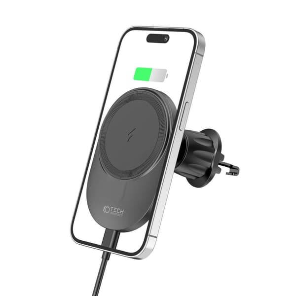 Tech-Protect Magsafe Billader Magnetic 15W - Sort Svart