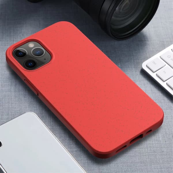 Hvede Strå Eco-venlig Mobilcover iPhone 12 Pro Max - Rød R