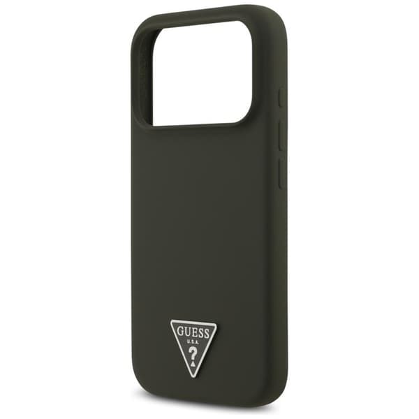 Guess Mobilskal till iPhone 17 Pro MagSafe Silikon Triangle Logo - Khaki Grön