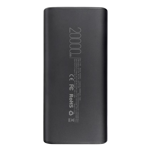 VEGER Powerbank 20000 mAh 100W PD QC 3.0 5A T100 - Svart