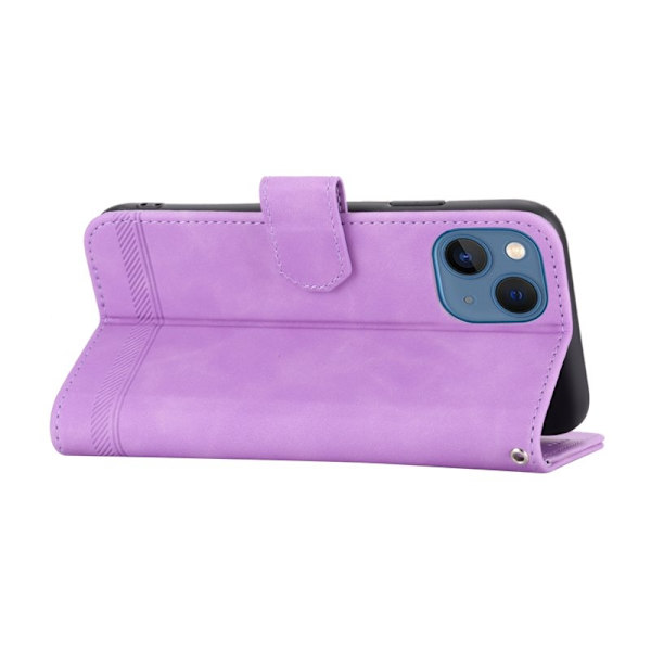 DIERFENG DF-03 Plånboksfodral för iPhone 13 mini - Konstläder - Lila
