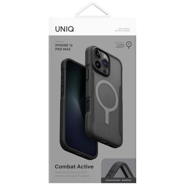 UNIQ Mobilskal till iPhone 16 Pro Max MagSafe Combat Active - Svart Svart