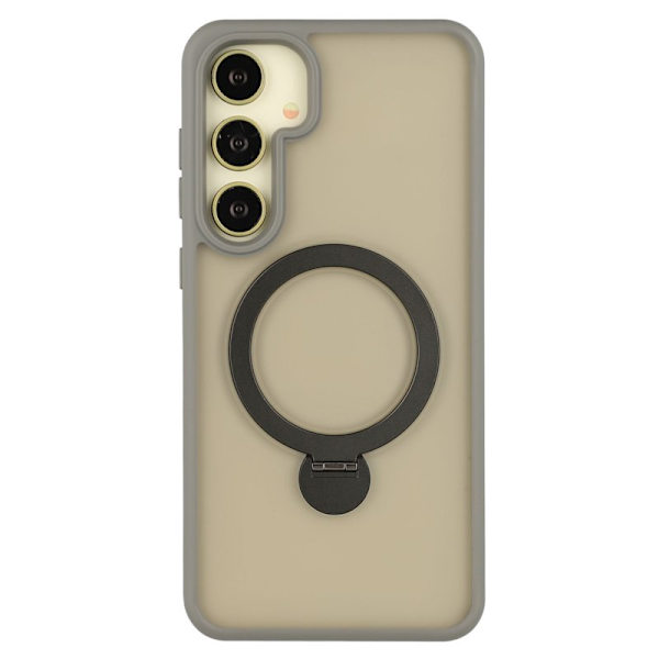 Mobilskal för Samsung Galaxy S26 Plus Magnetiskt Ring Kickstand TPU + PC - Grå