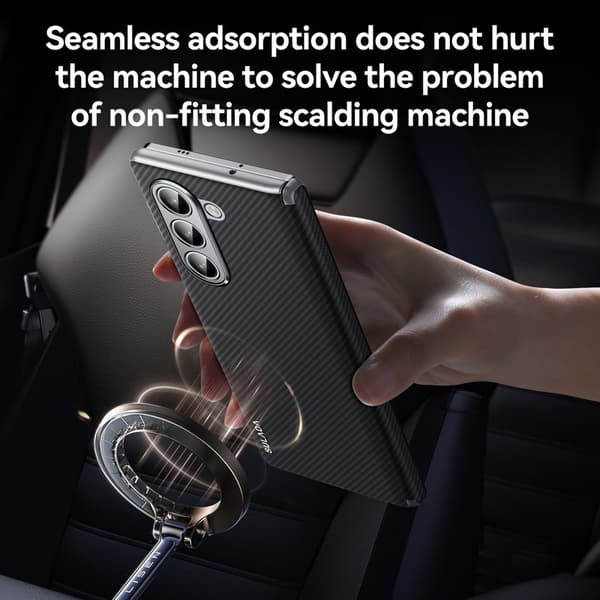 SULADA Mobilskal till Galaxy Z Fold5 5G Läder+PC Automatisk Brun