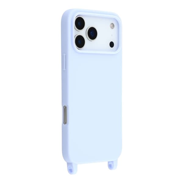 Mobilskal till iPhone 17 Pro Max TPU Shockproof med Lanyard - Ljuslila Lila