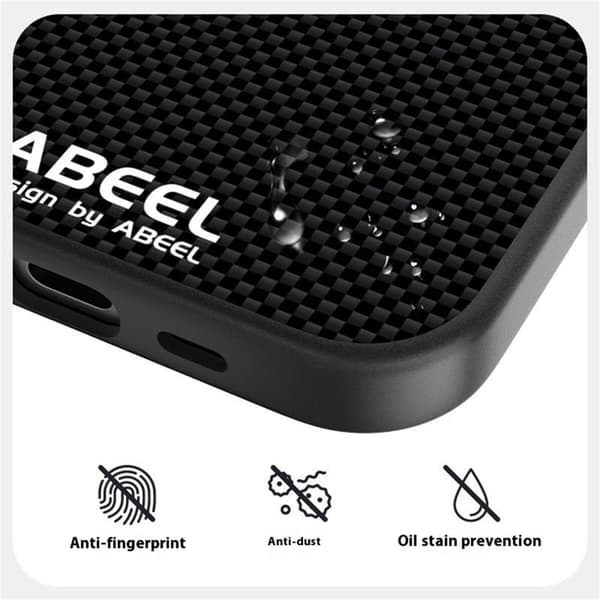 ABEEL Mobilskal till iPhone 16e Magnetiskt Tryckt TPU Läder - Svart