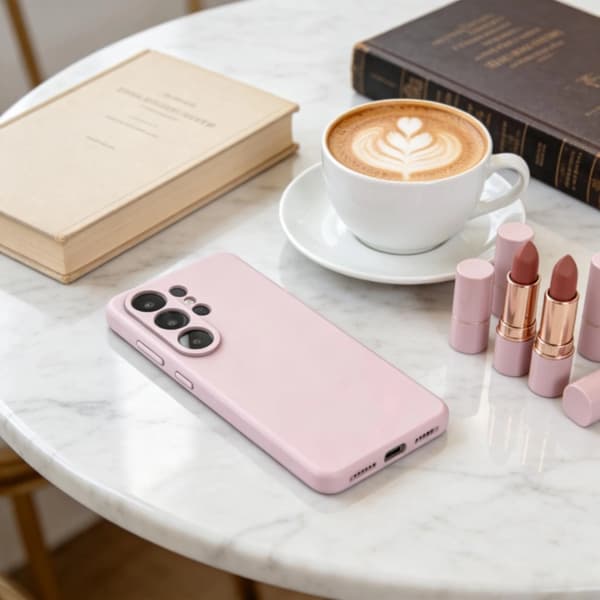 Tech-Protect Mobilskal För Galaxy S26 Ultra Magsafe Silikon - Rosa Pearl Rosa