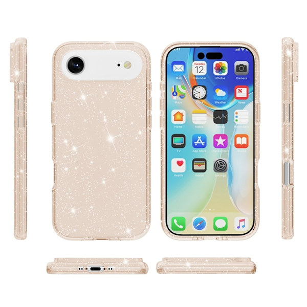Mobilskal till iPhone Air Glittrande Puderglitter - Guld Guld