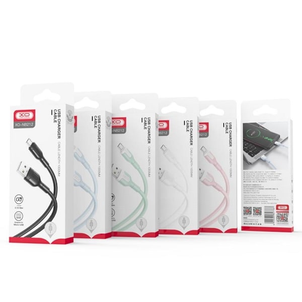 XO USB-A Till USB-C Kabel 1m 2.1A NB212 - Blå Blå