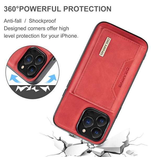 DG.MING M2 Series Mobilskal till iPhone 15 Pro Max Shockproof Röd