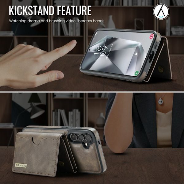 DG.Ming Plånboksfodral för Samsung Galaxy S26 RFID Blocking - Kaffe