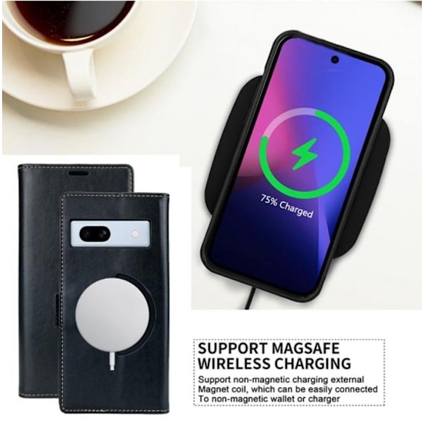 Google Pixel 6 Pro Plånboksfodral Magsafe Magnetic - Svart Svart