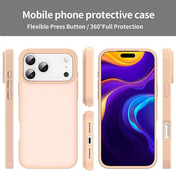 Mobilskal till iPhone 17 Pro Max Skin Touch Matte - Rosa Rosa
