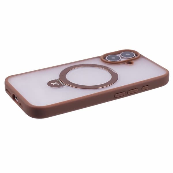 X-LEVEL PITHY STONE II Mobilskal till iPhone 16 Magnetiskt Guld
