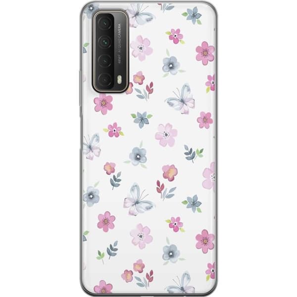 Mobilcover til Huawei P smart 2021 med Blomster og sommerfugle