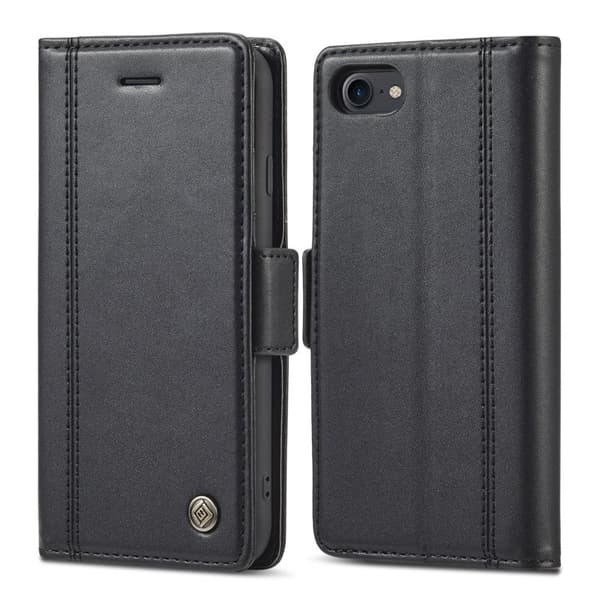 LC.IMEEKE iPhone 7/8/SE (2020/2022) Plånboksfodral Konstläder - Svart