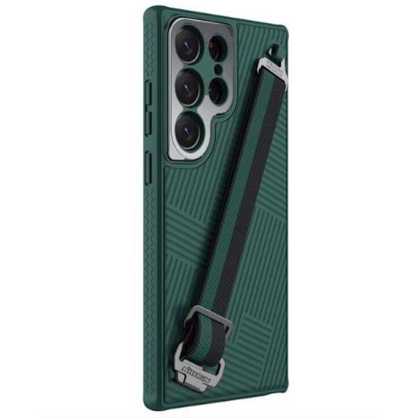 Nillkin Galaxy S23 Ultra Skal Stripe Handrem - Grön