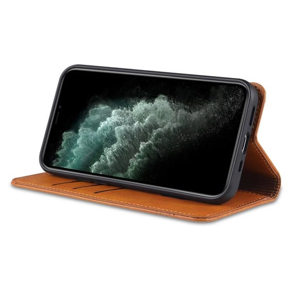 AZNS Mobilskal till iPhone 13 Pro Folio KonstLäder - Brun