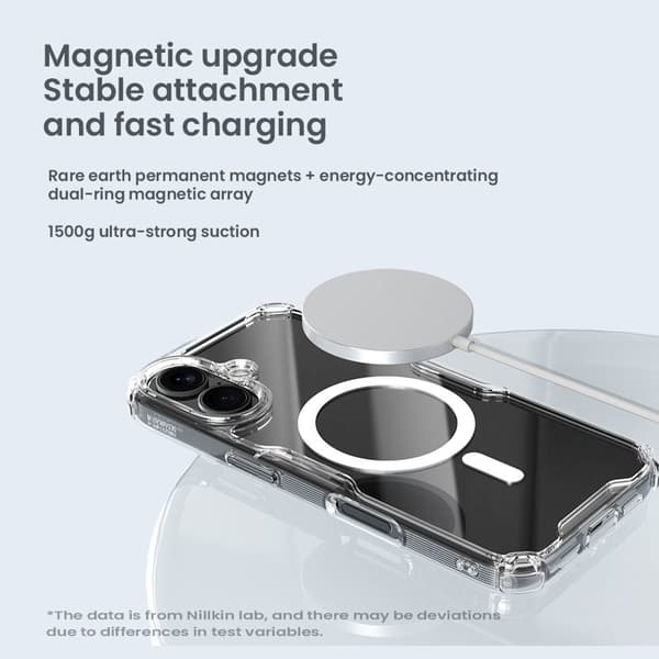 NILLKIN Pro Series Mobilskal till iPhone 16 Plus MagSafe Transparent