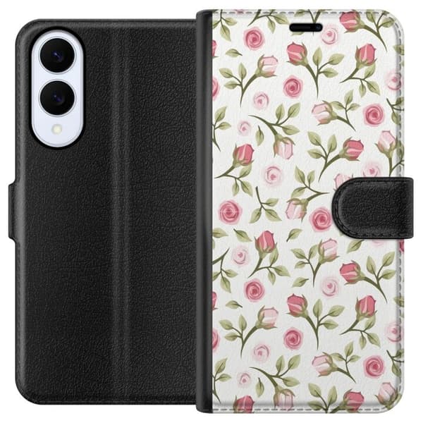 Plånboksfodral till Samsung Galaxy S25 Edge med Blommigt