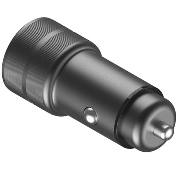 Energea Biloplader 38W 1xUSB-C 1xUSB-A PD-QC3.0 - Gunmetal Grå
