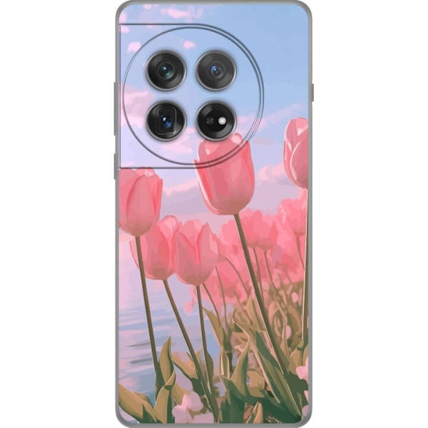Mobilskal till OnePlus 12 med Rosa Tulpaner