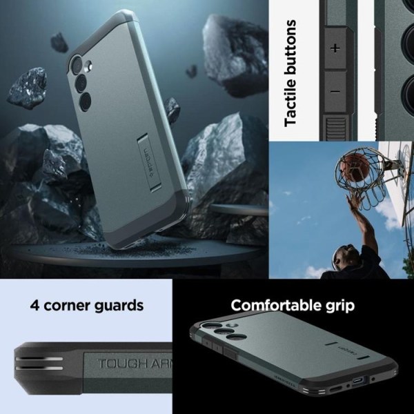 Spigen Galaxy A35 5G Mobilskal Tough Armor - Abyss Grön