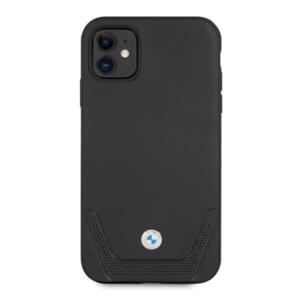 BMW nahkainen rei'itetty iPhone 11 -kuori - musta Black