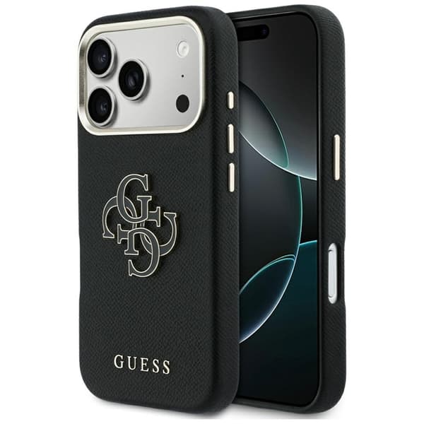 Guess Telefontaske iPhone 17 Pro FW Resin Logo - Sort Svart